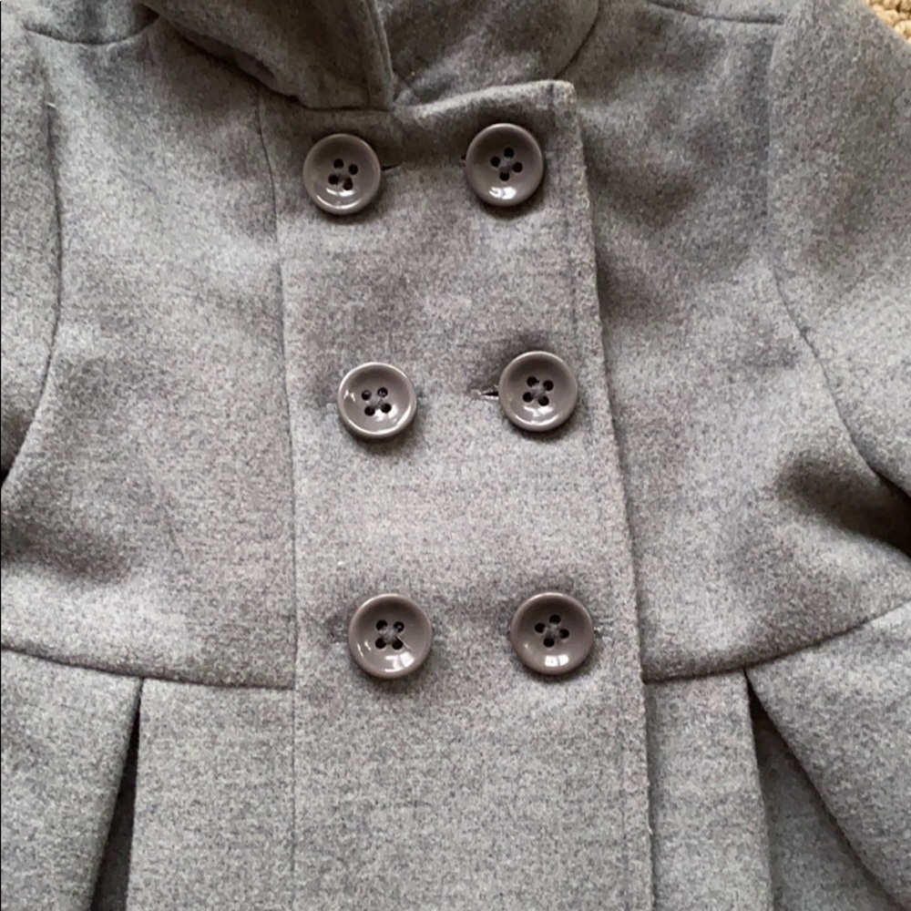 Gray dressy pea coat for toddler - Picture 2 of 8